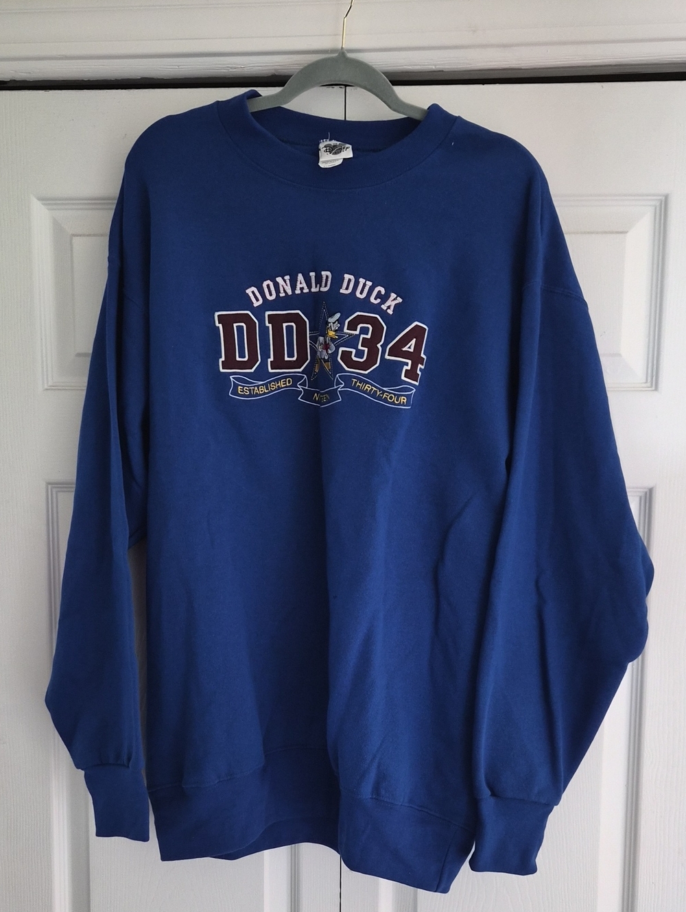 Disney Royal Blue Donald Duck DD-34 Crewneck Sweatshirt